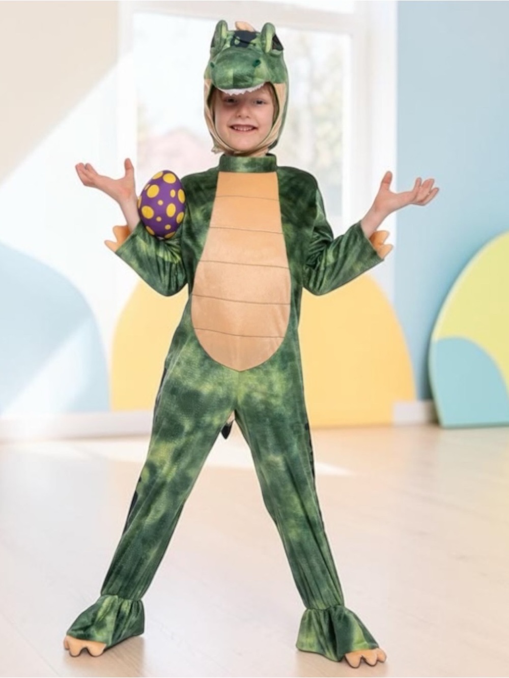 Spooktacular Green T-Rex Costume - Child Suit & Head